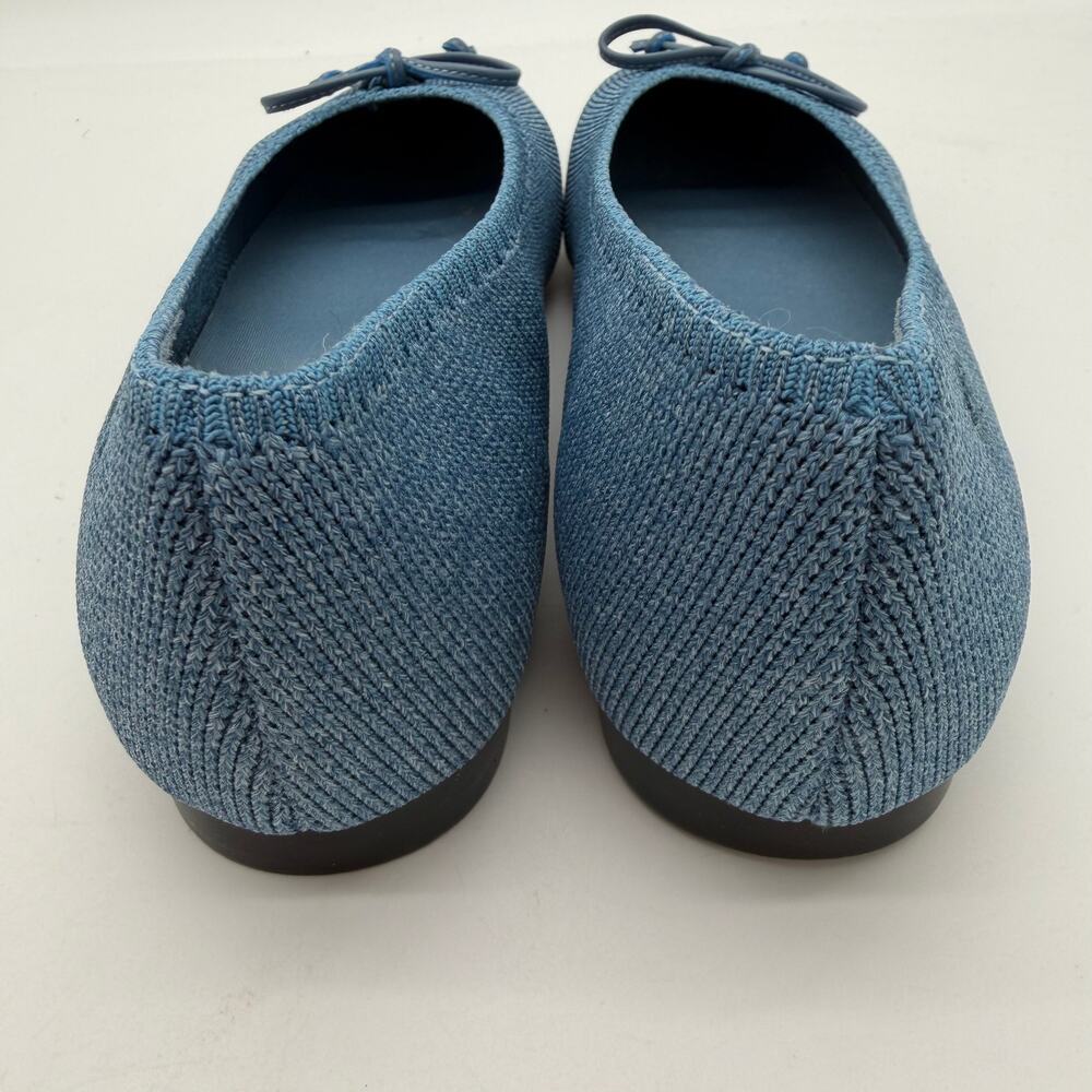 Vivaia Elvira Old Money Washable Breathable Square Flat Slate Blue Loafers 7.5 - Picture 6 of 9